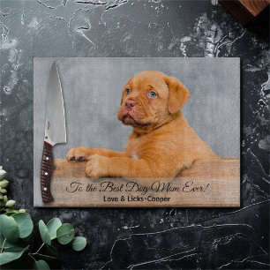 To the Best Dog Mum Ever Custom Photo & Text Cutting Board