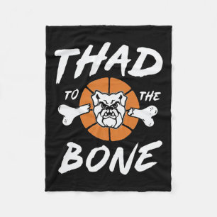 To The Bone Fun Bulldog Dog Dad  Fleece Blanket