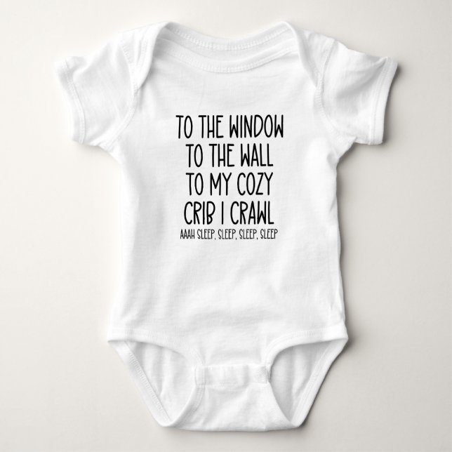To the cosy crib I crawl Baby Bodysuit (Front)