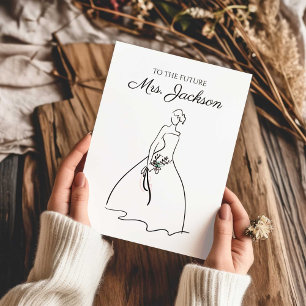 To the Future Mrs Wedding Dress Greeting Card