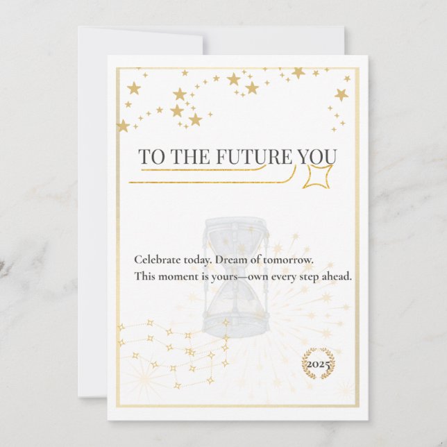 To the Future You – Elegant Graduation Card (Front)
