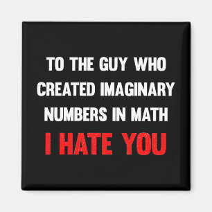 To the guy who created imaginary numbers I hate yo Magnet