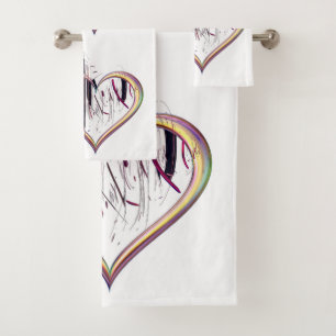 To the Heart be True Bath Towel Set
