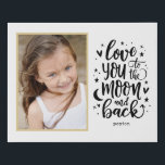 To The Moon And Back EDITABLE COLOR Custom Photo Faux Canvas Print<br><div class="desc">Preserve the precious moments with personalised wall decor. Makes a great gift!</div>