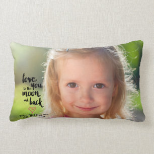 To the Moon and Back   Father's Day Photo Pillow