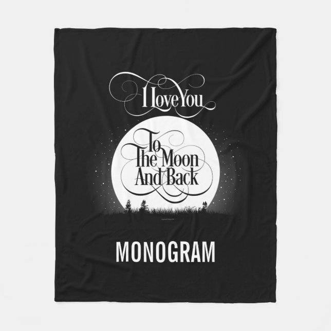 To The Moon And Back Fleece Blanket (Front)