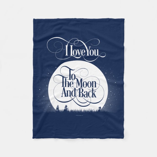 To The Moon And Back Fleece Blanket (Front)