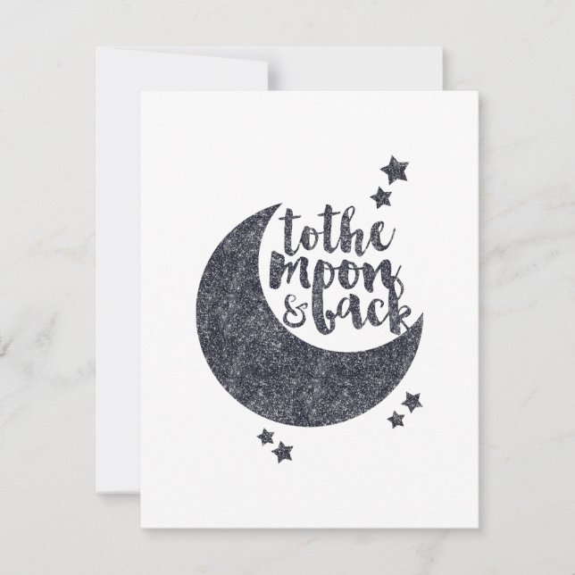 To the Moon and Back Holiday Card (Front)
