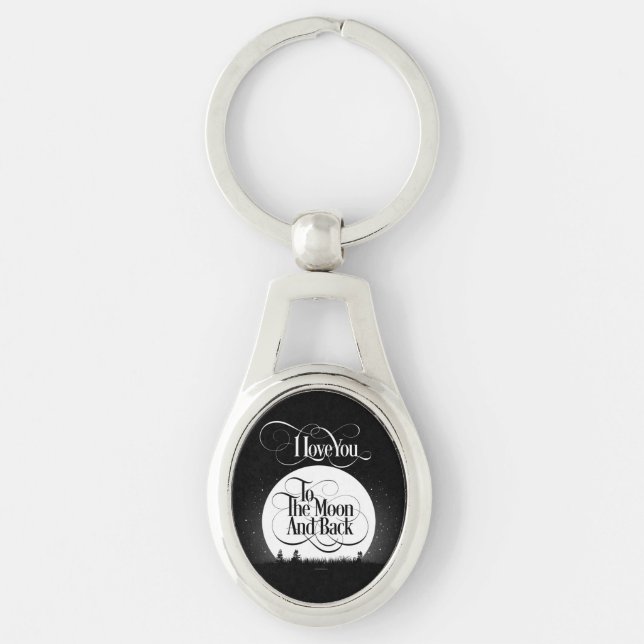 To The Moon And Back Key Ring (Front)