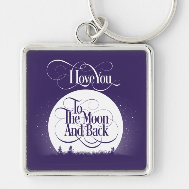 To The Moon And Back Key Ring (Front)
