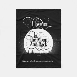 To The Moon And Back (personalised) Fleece Blanket