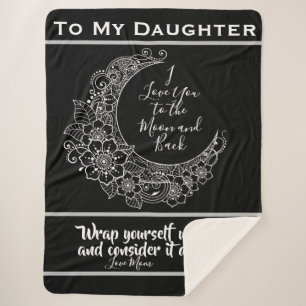 To the Moon and Back Sherpa Blanket