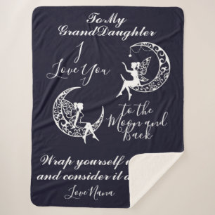 To the Moon and Back Sherpa Blanket
