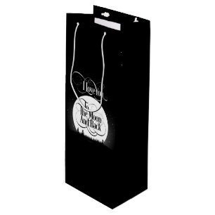 To The Moon And Back Wine Gift Bag