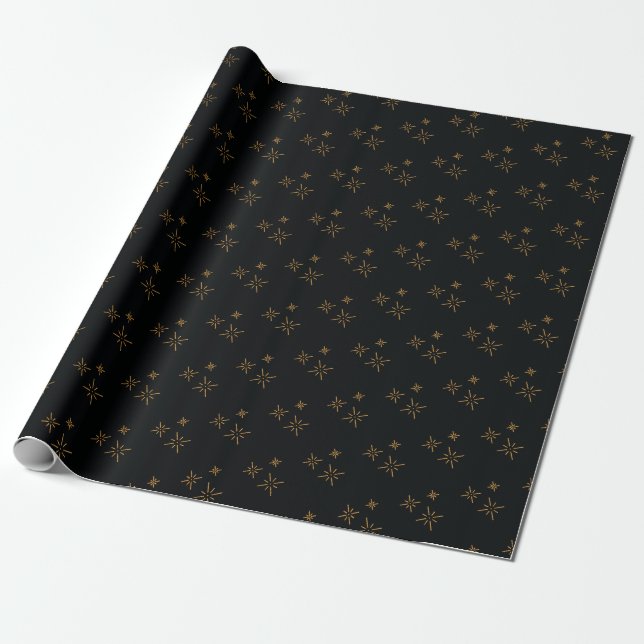 To the Moon and Stars Gift Wrapping Paper (Unrolled)