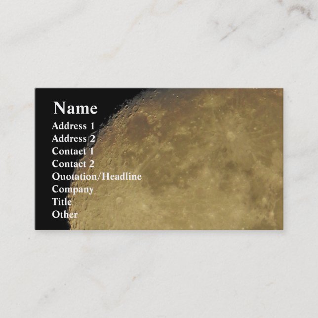 To the Moon Business Card (Front)
