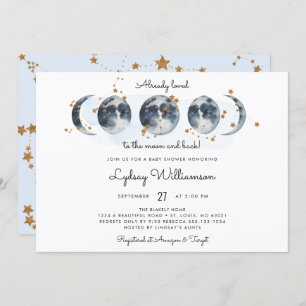 To The Moon Celestial Baby Shower Invitation