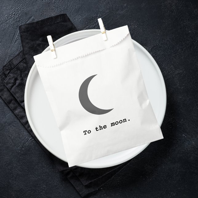 To the Moon Minimalist Celestial Moon Party  Favour Bag (Creator Uploaded)