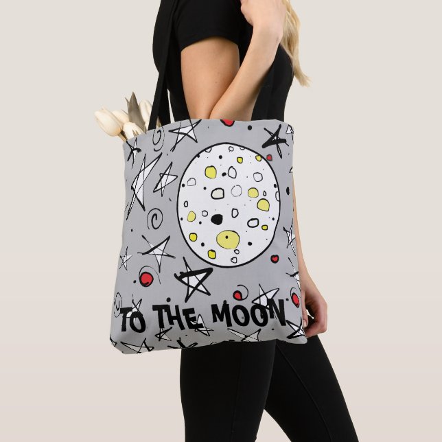 TO THE MOON  TOTE BAG (Close Up)
