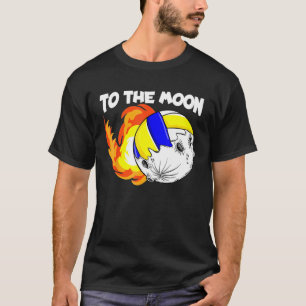 To The Moon Volleyball Players Volleyball Sport Fi T-Shirt