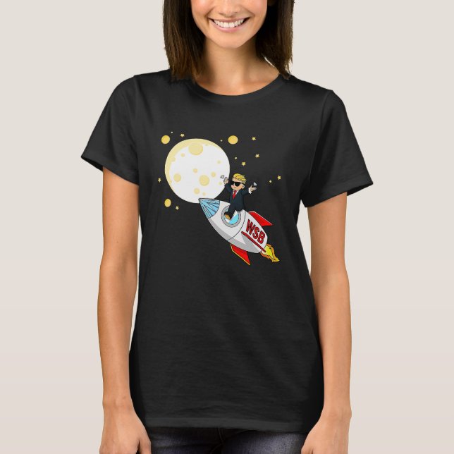 To The Moon Wallstreetbets Diamond Hands AMC Apes T-Shirt (Front)
