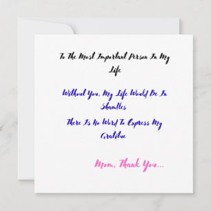 To The Most Person Important Person In My Life Save The Date