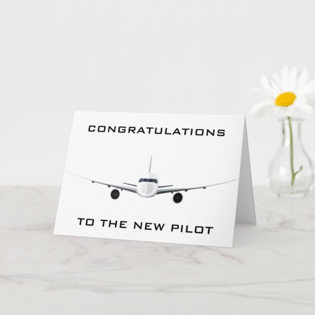 TO THE "NEW PILOT" CONGRATULATIONS CARD (Small Plant)