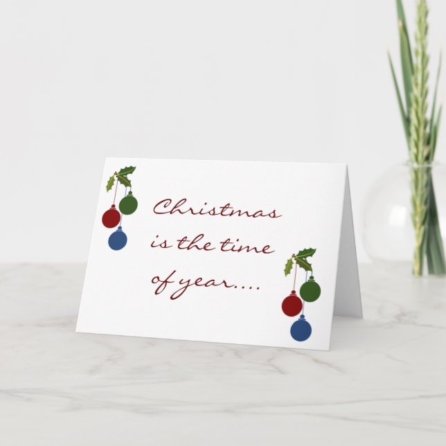 TO THE ONE "I LOVE" AT CHRISTMAS HOLIDAY CARD (Front)
