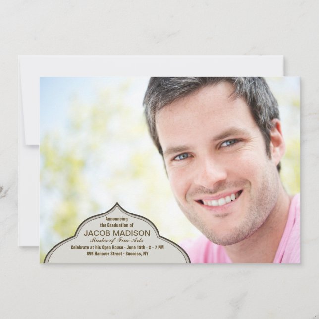 To The Point Photo Graduation Announcement/Invite Invitation (Front)