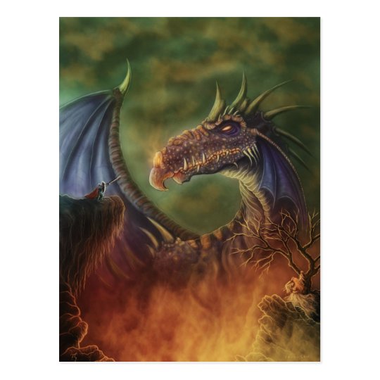 to the rescue! fantasy art postcard