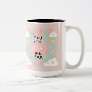 To the Stars and Back: Personalised Love Two-Tone Coffee Mug