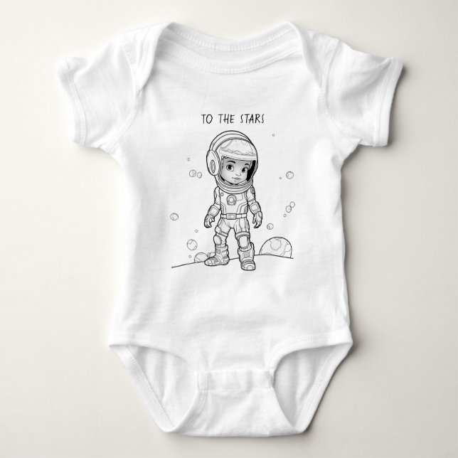 To The Stars Baby Bodysuit (Front)