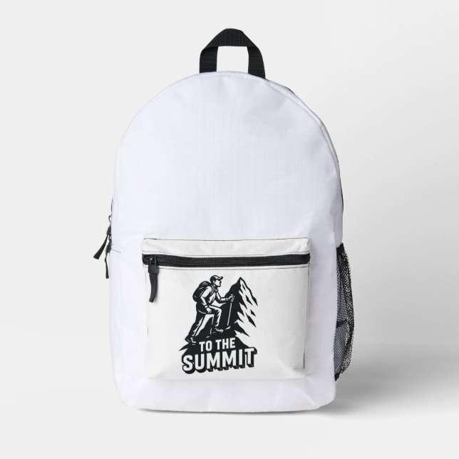 To The Summit Hiking Adventure Printed Backpack (Front)