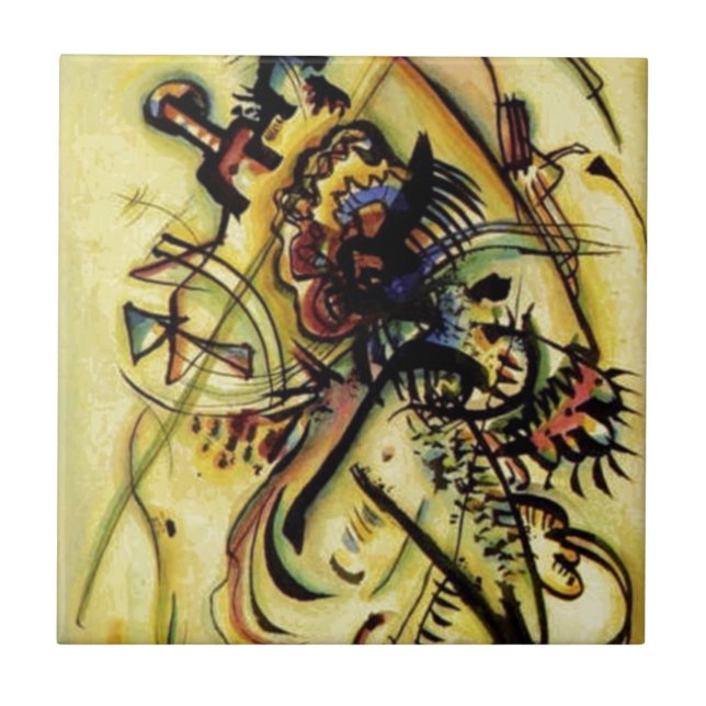 To the Unknown Voice by Kandinsky Tile (Front)