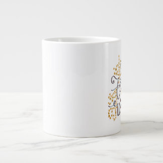 to the world mug, left handed large coffee mug