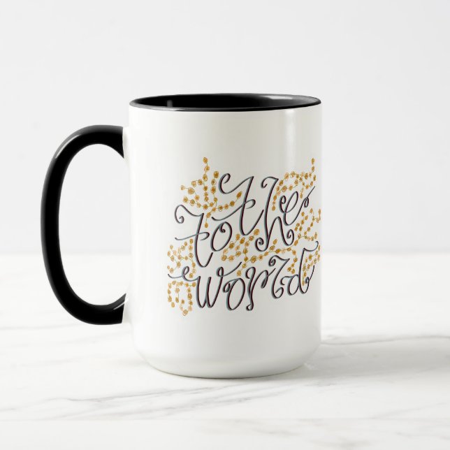 to the world, right handed mug (Left)