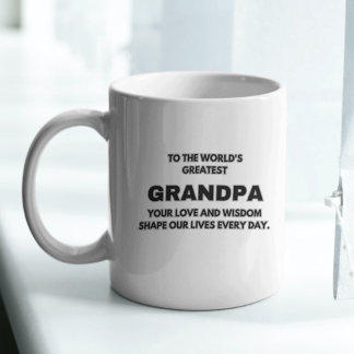 To the World's Greatest Grandpa Two-Tone Coffee Mug