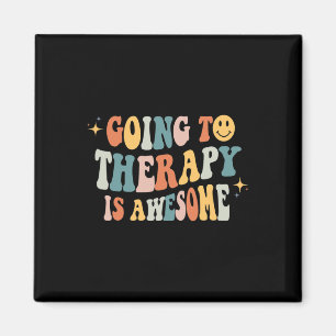 To Therapy Is Awesome Mental Health Awareness Retr Magnet