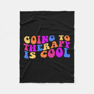 To Therapy Is Cool Mental Health Suicide Awareness Fleece Blanket