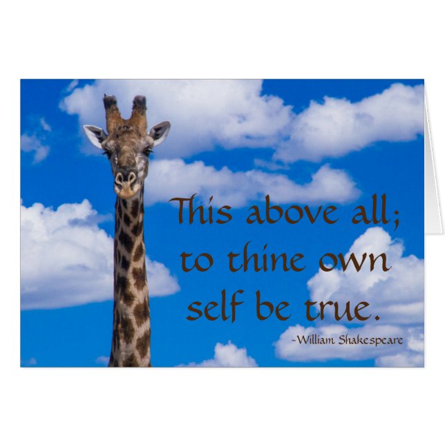 To Thine Own Self Be True (Front Horizontal)