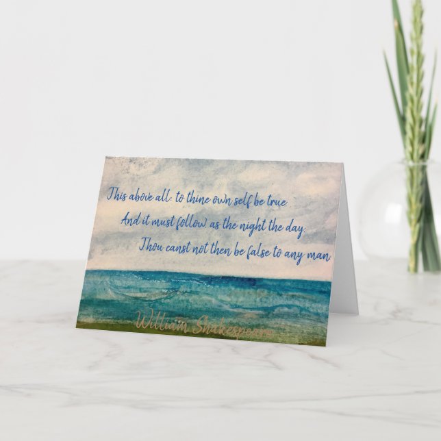 To Thine Own Self Be True... Card (Front)