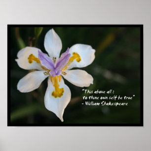 To thine own self be true inspiring quote poster