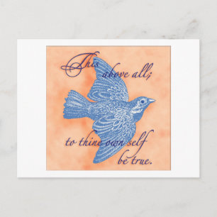 To thine own self be true… Postcard