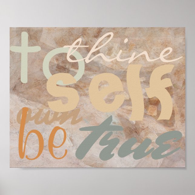 To thine own self be true poster (Front)