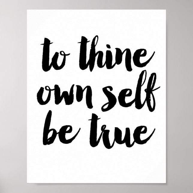To thine own self be true poster (Front)