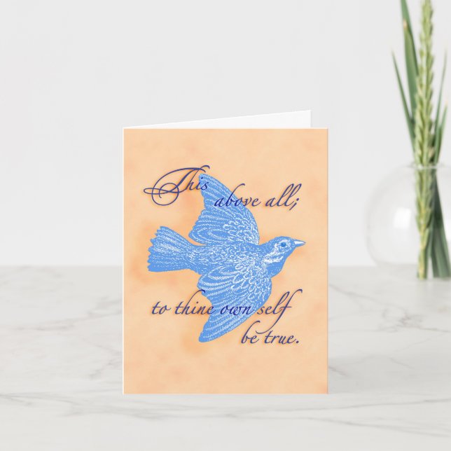 To thine own self be true Shakespeare Card (Front)