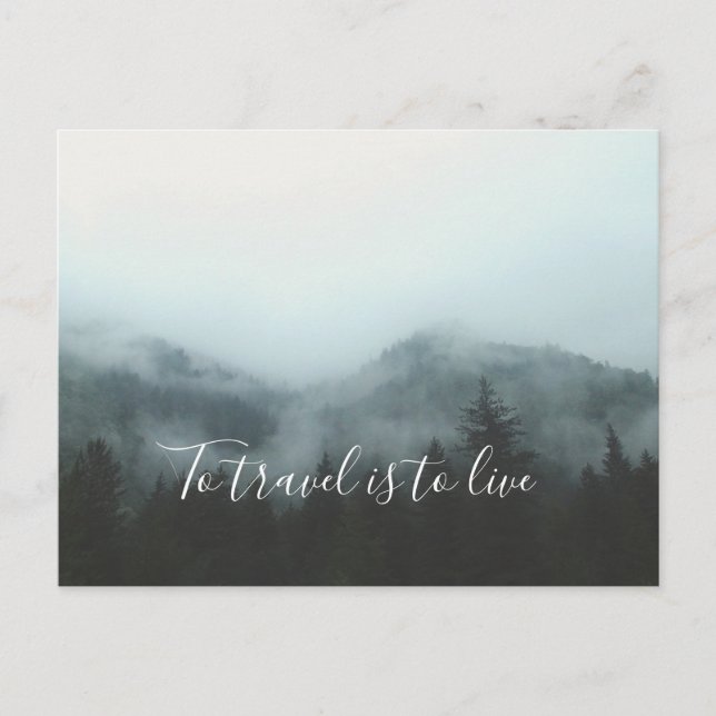 To Travel is to Live Postcard (Front)
