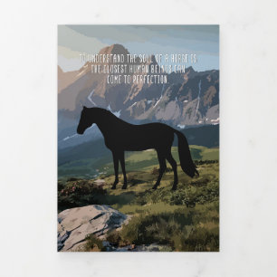 To Understand The Soul Of A Horse Tri-Fold Holiday Card