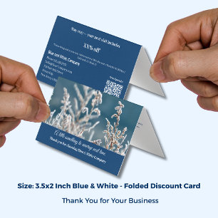 To Unwrap - Winter Folded Thank You Discount Card