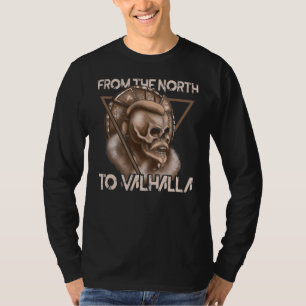 To Valhalla Skeleton Viking Warrior Raven Mytholog T-Shirt